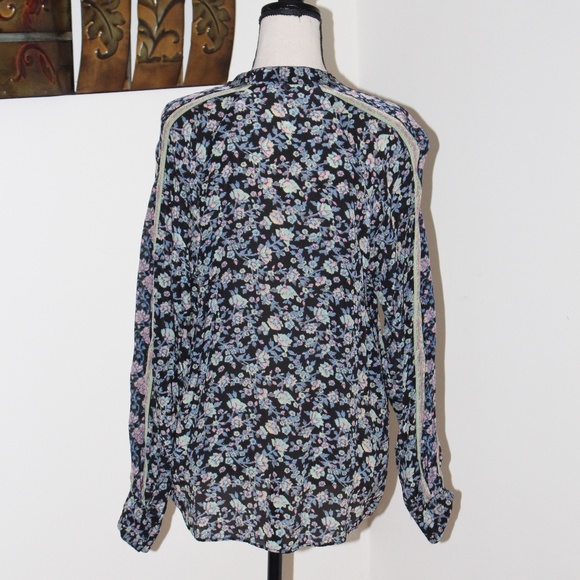Free People, Skyway Drive In Blouse floral design snap buttons Long sleeve - Picture 6 of 13